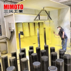 パイプ加工製品の粉体塗装